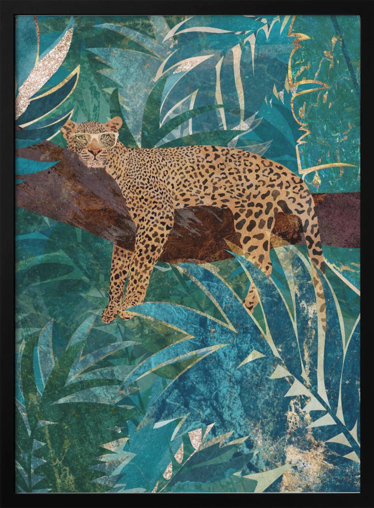 Lazy Leopard in the jungle - plakatstore