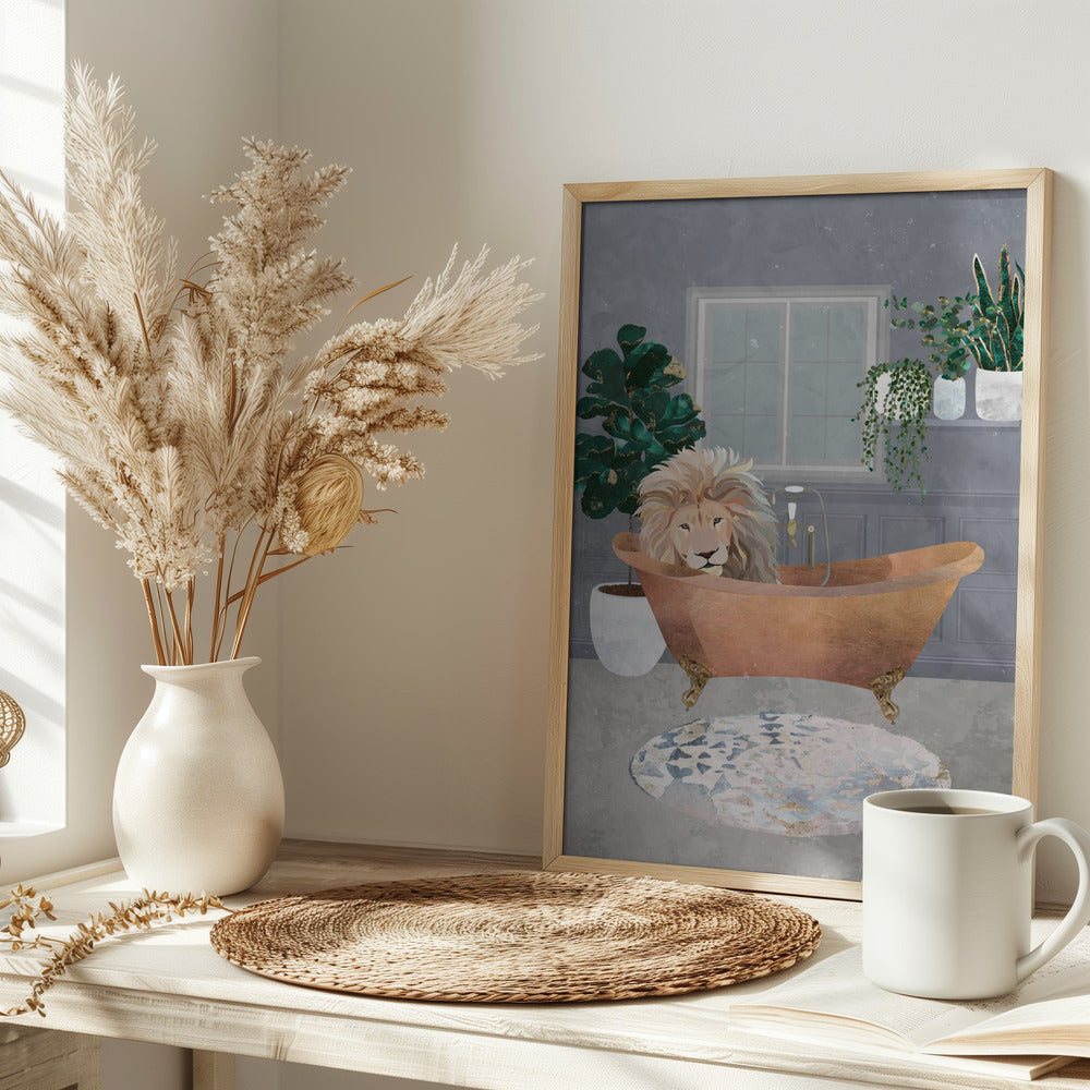 Leo Lion in Copper Bath - plakatstore