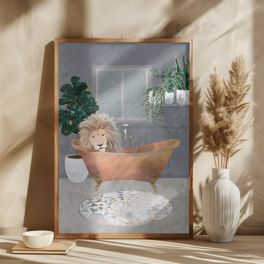 Leo Lion in Copper Bath - plakatstore