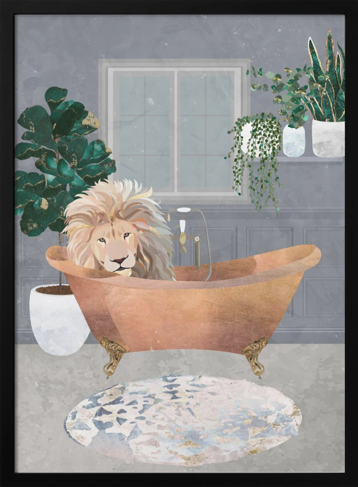 Leo Lion in Copper Bath - plakatstore