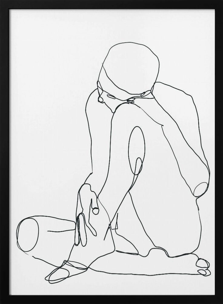 Line Drawing Man - plakatstore