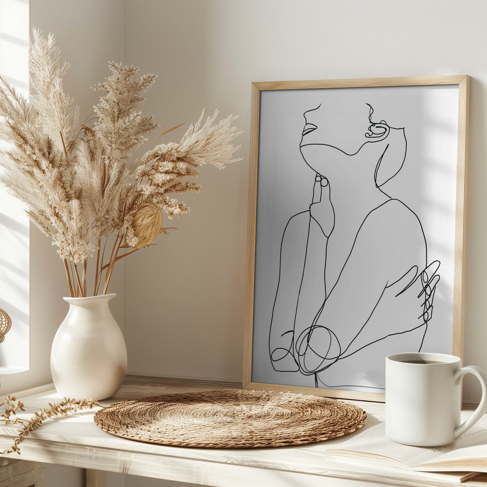 Line Drawing of Woman II - plakatstore