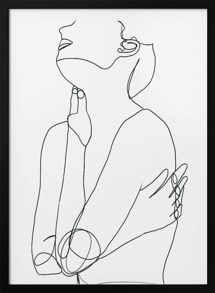 Line Drawing of Woman II - plakatstore