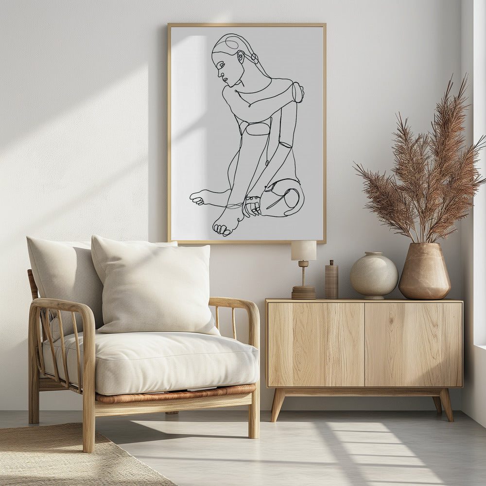 Line Drawing of Woman III - plakatstore