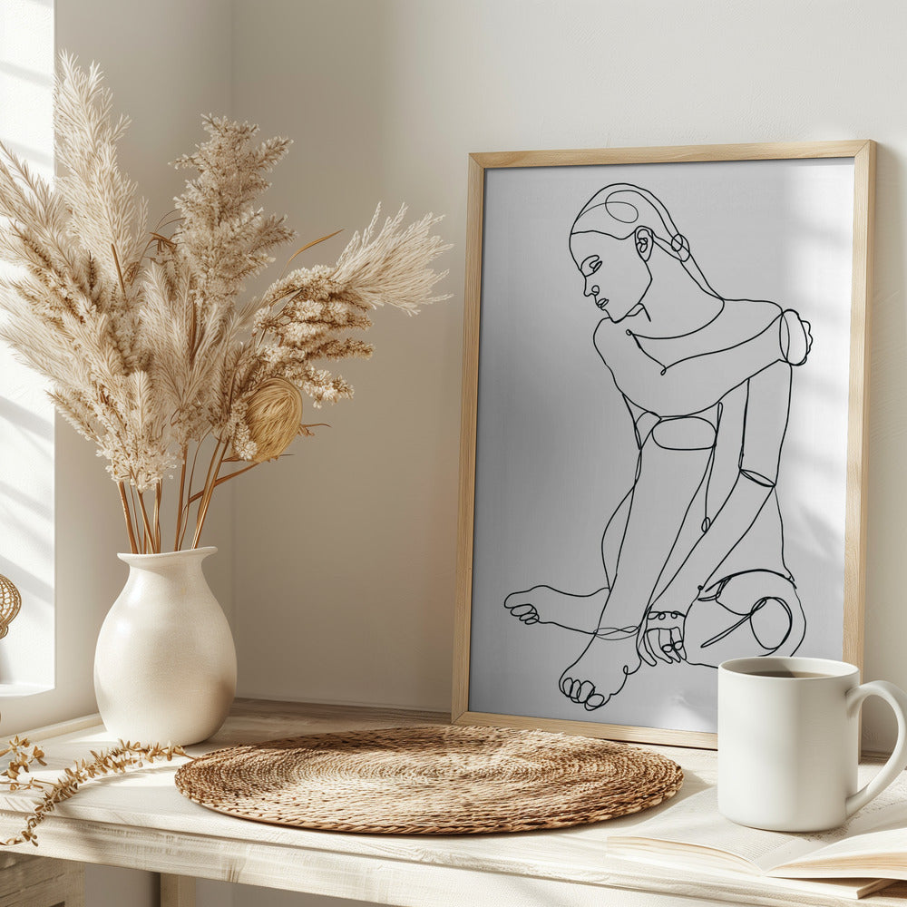 Line Drawing of Woman III - plakatstore