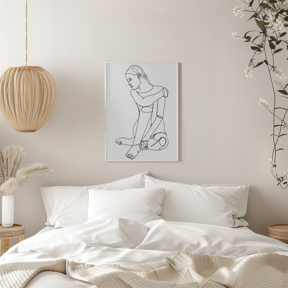 Line Drawing of Woman III - plakatstore