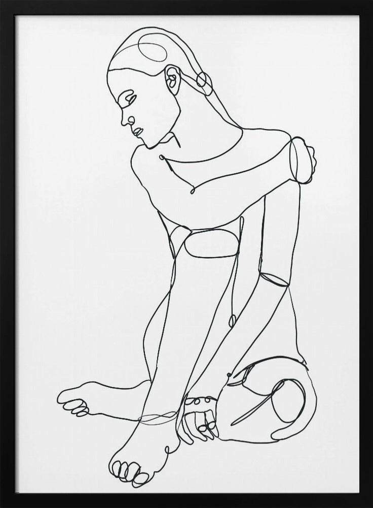 Line Drawing of Woman III - plakatstore