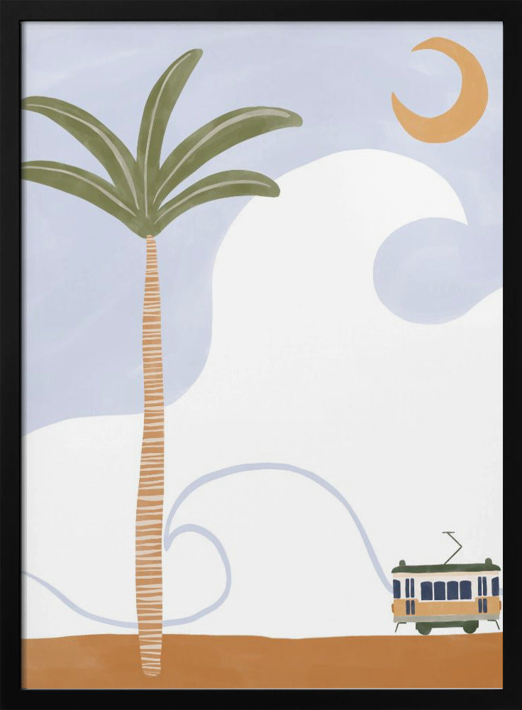 Little Tram On Beach - plakatstore