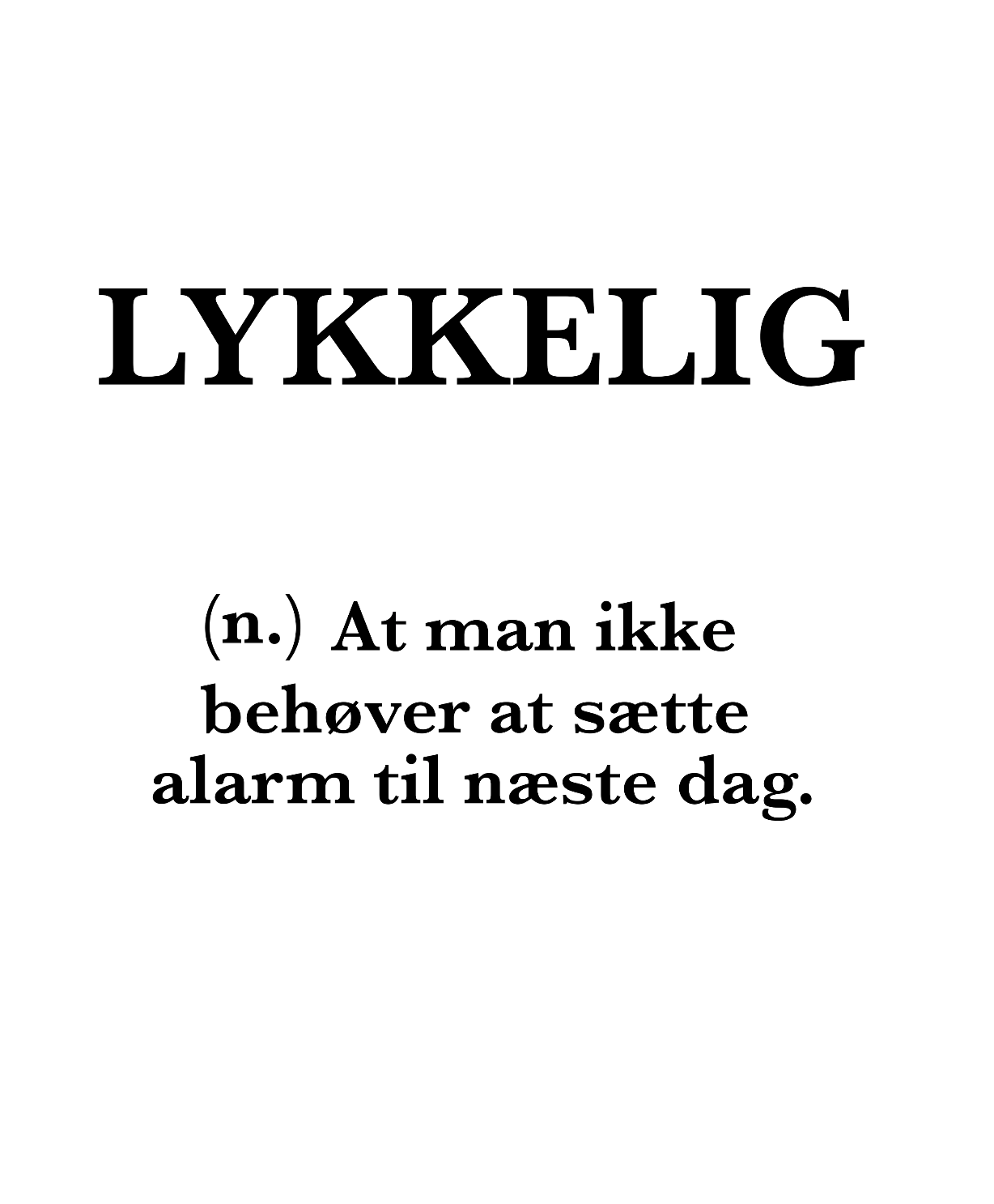 Lykkelig Plakat