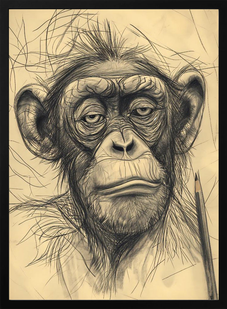 Monkey drawing - plakatstore