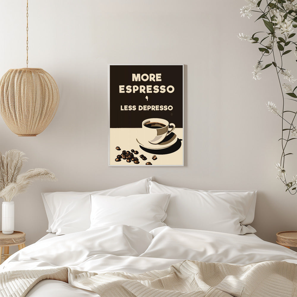 More Espresso - Less Depresso - plakatstore