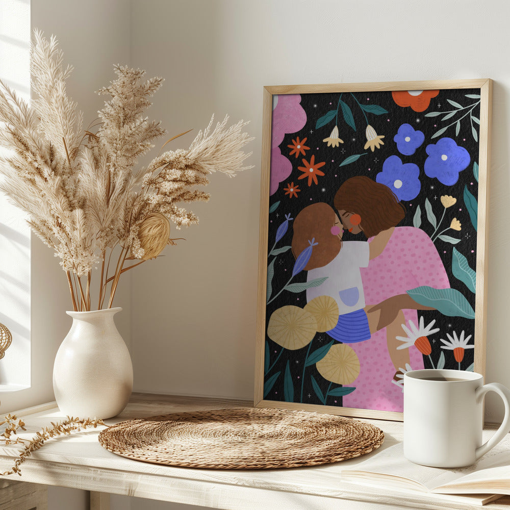 Mum and Daughter In Bloom - plakatstore