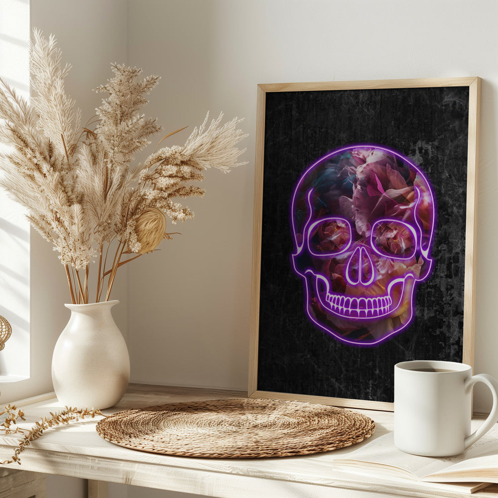 Neon Halloween Skull - plakatstore