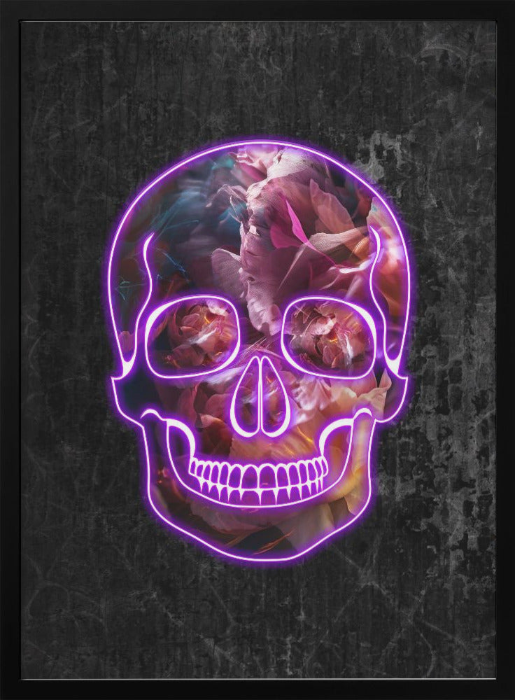 Neon Halloween Skull - plakatstore