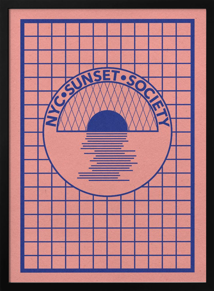 Nyc Sunset Society Blue - plakatstore