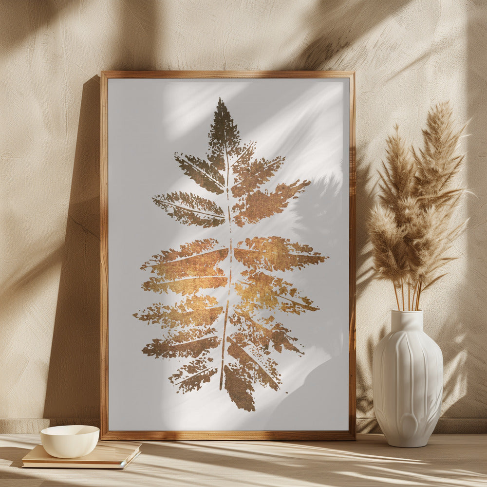 Oak Leaf Print   Gold