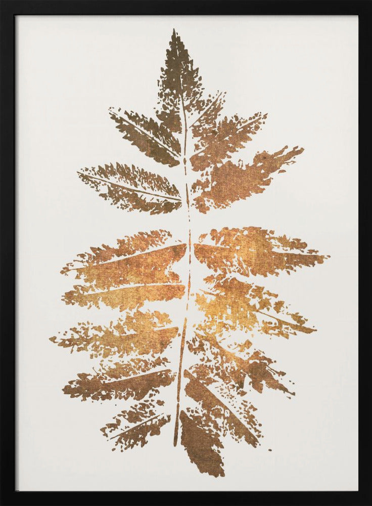 Oak Leaf Print (gold) - plakatstore