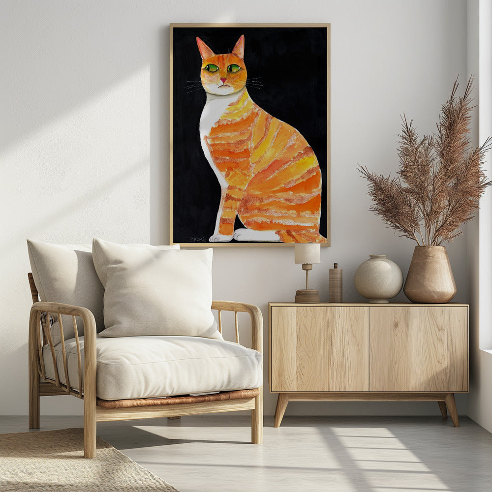 Orange Cat Side Eyes - plakatstore