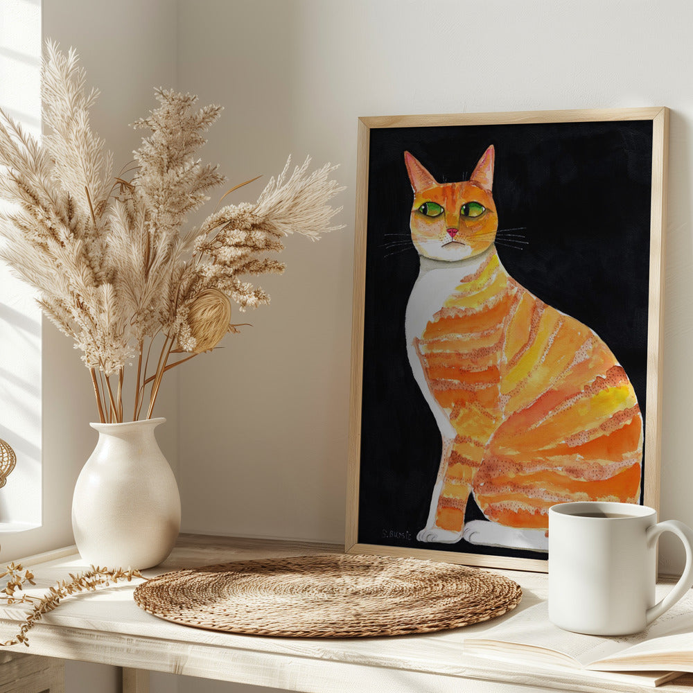 Orange Cat Side Eyes - plakatstore