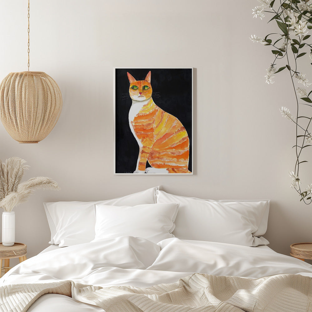 Orange Cat Side Eyes - plakatstore