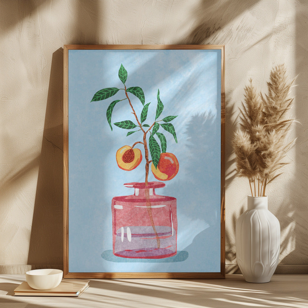 Peach Tree in Vase - plakatstore