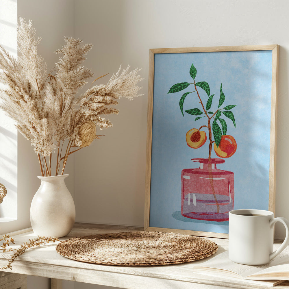 Peach Tree in Vase - plakatstore