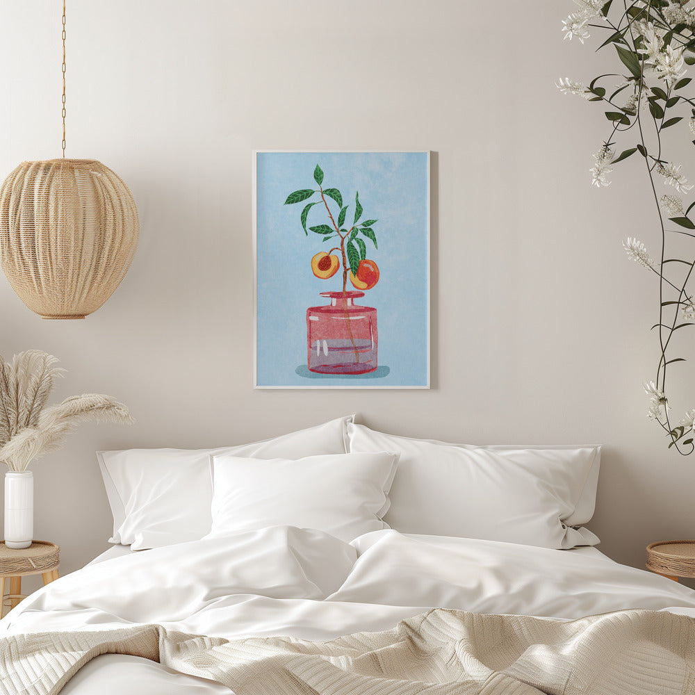 Peach Tree in Vase - plakatstore