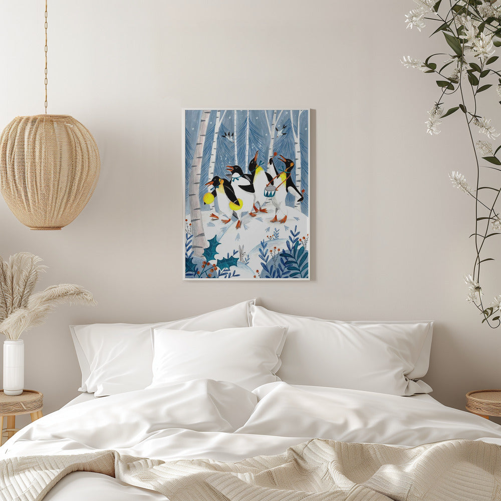 Penguins make music in the forest - plakatstore