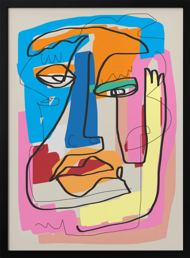 Vibrant Abstract Face