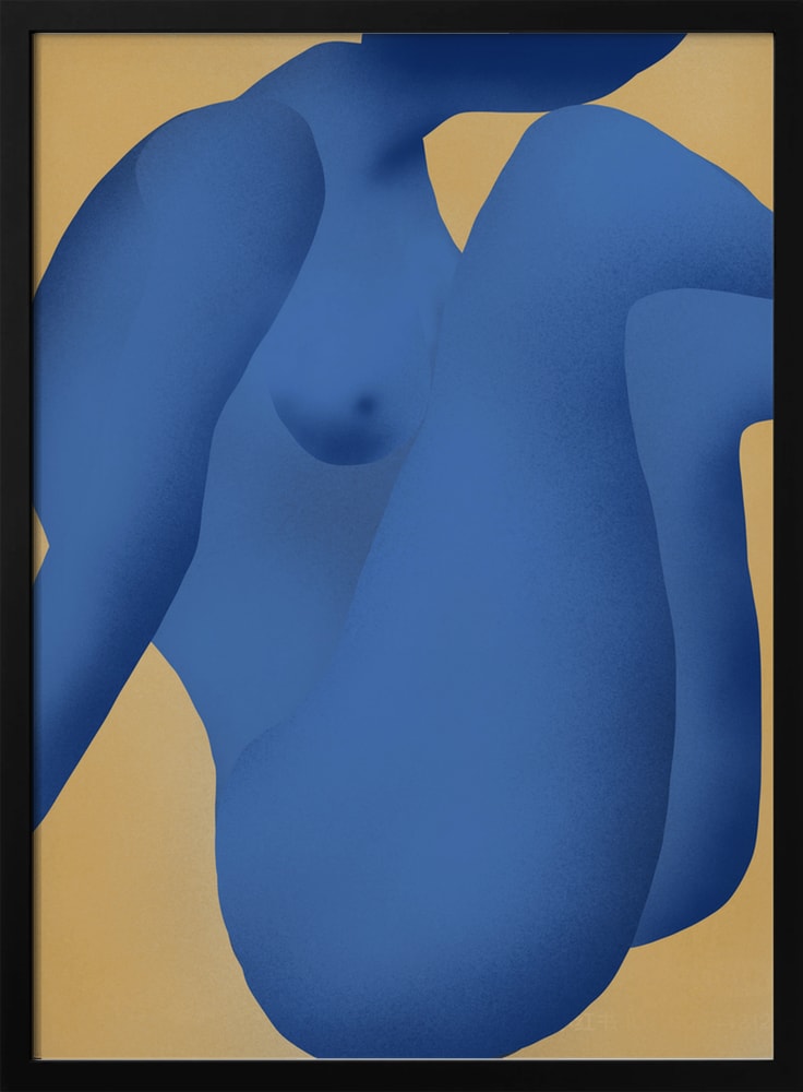 Abstract Blue Figure