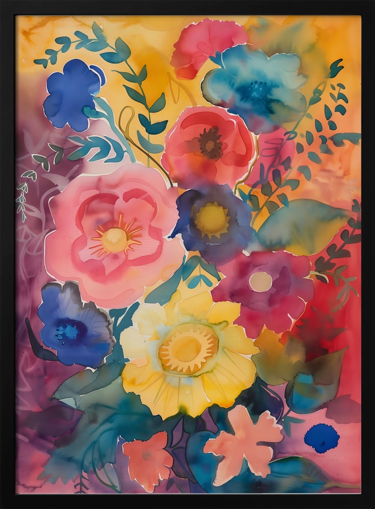 Vibrant Watercolor Bouquet