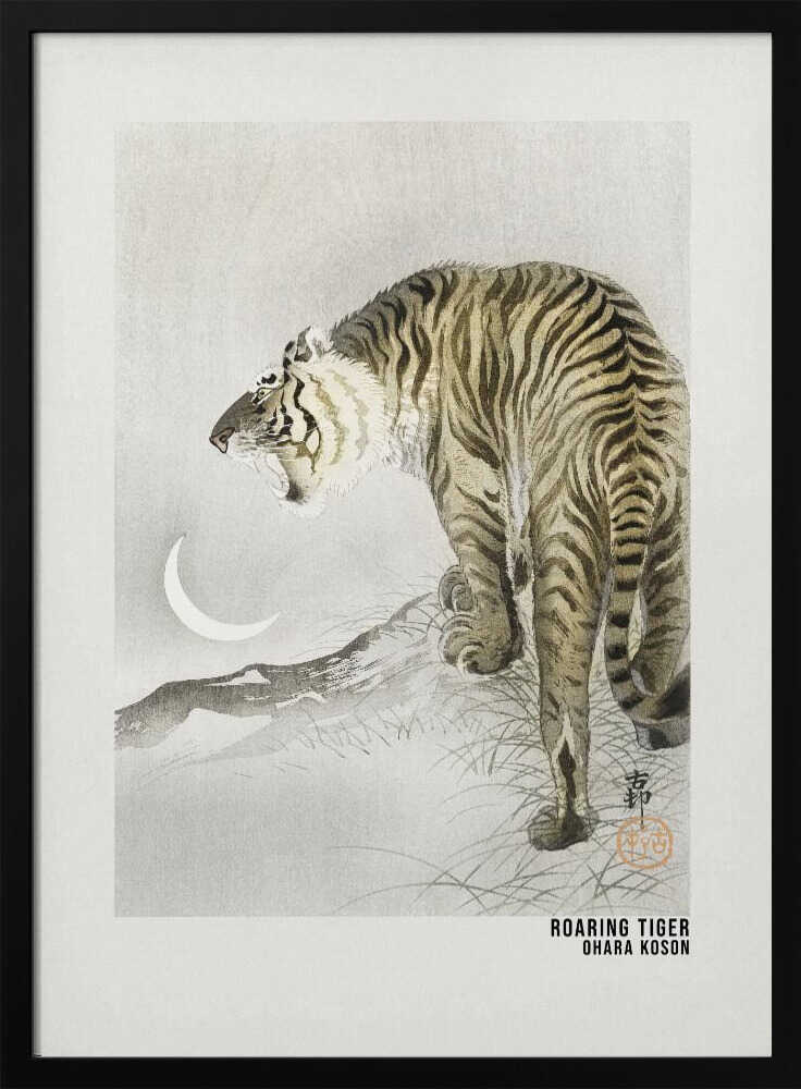 Roaring Tiger Art Poster