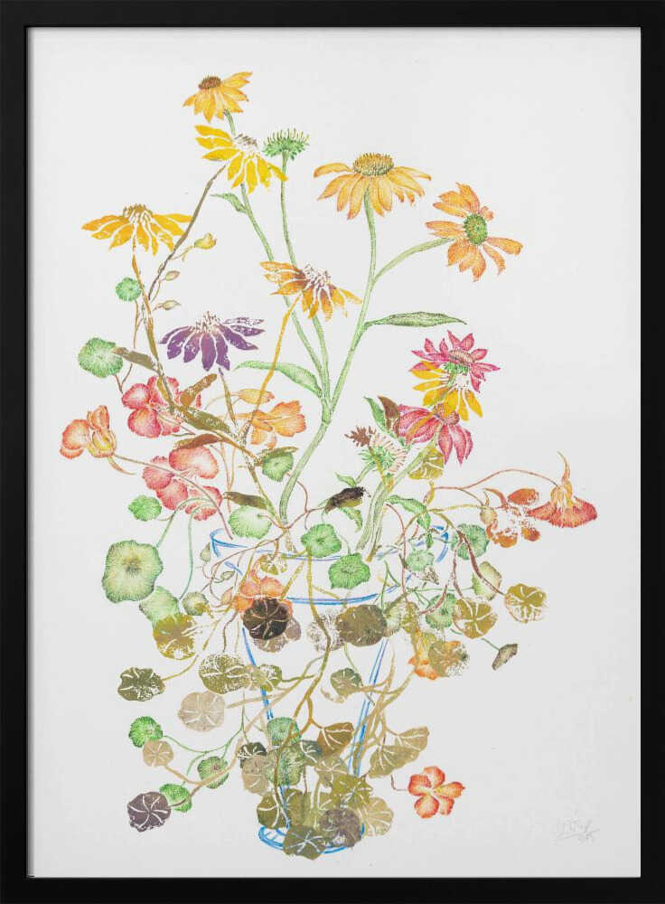 Colorful Wildflower Vase
