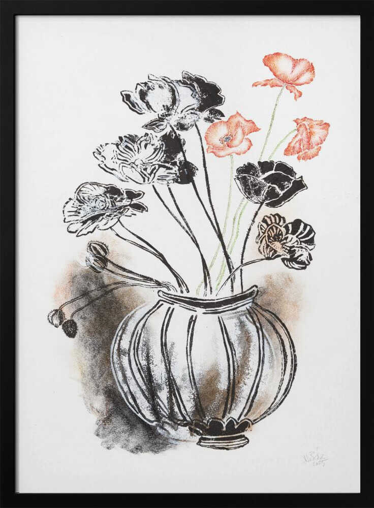 Elegant Poppies In Vase