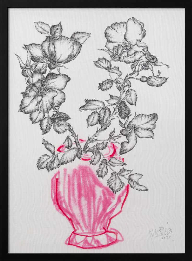 Wild Roses Pink Vase