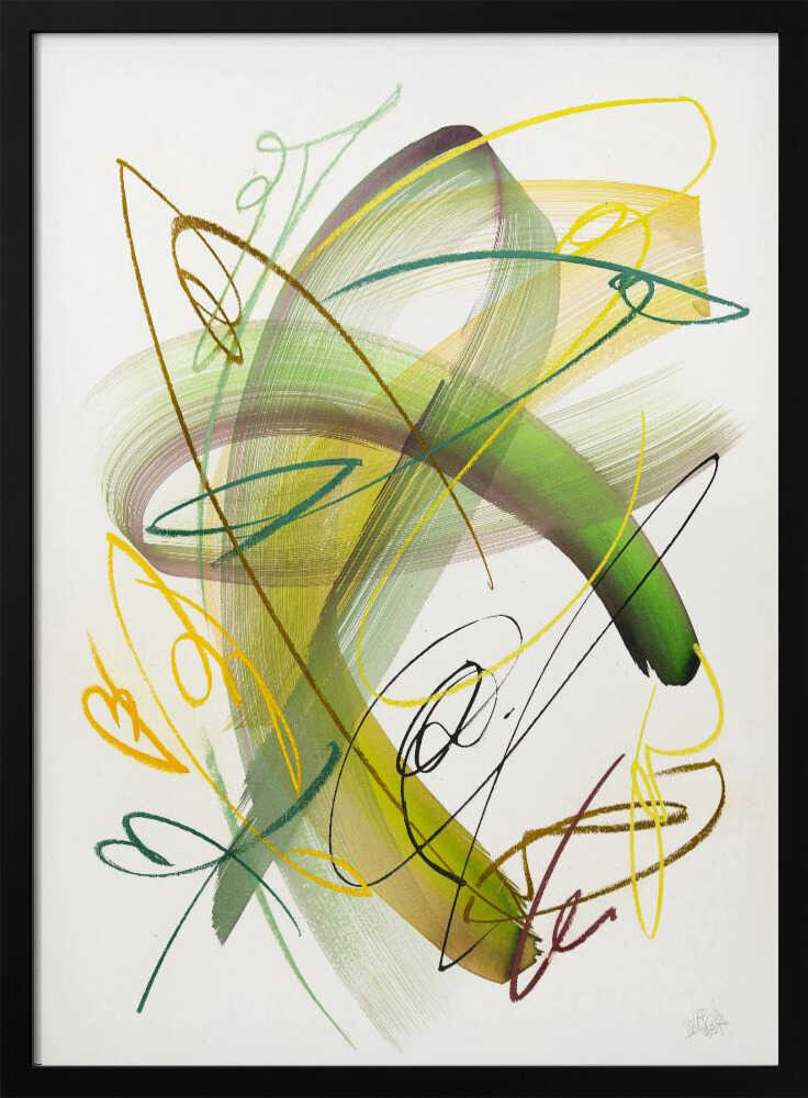 Dynamic Green Swirls