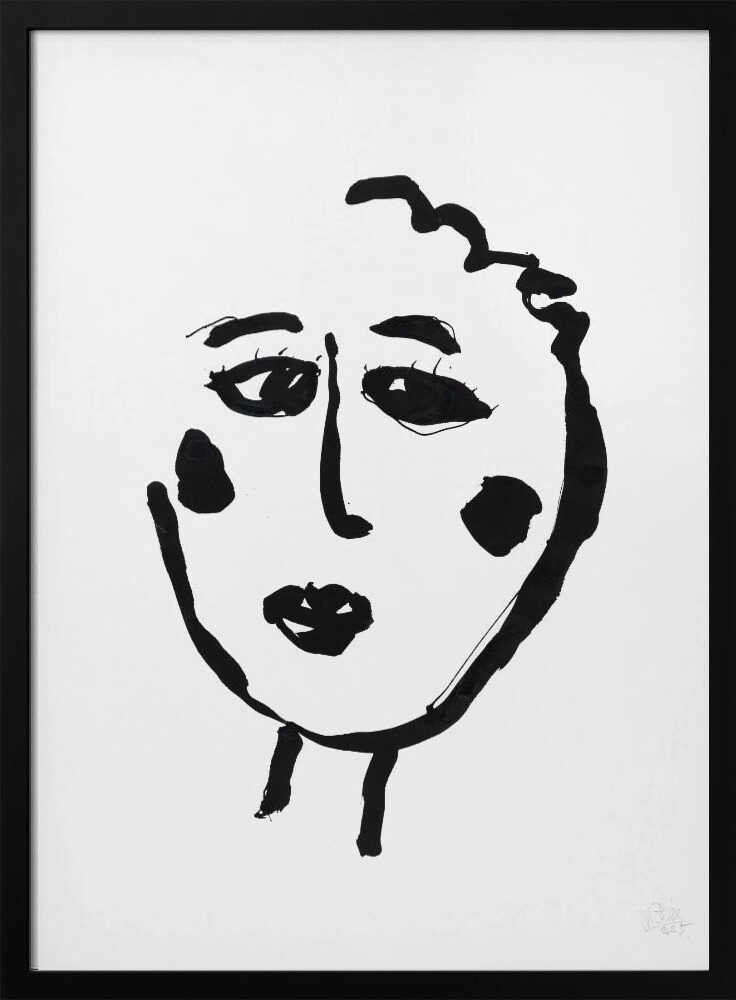Pensive Line Portrait