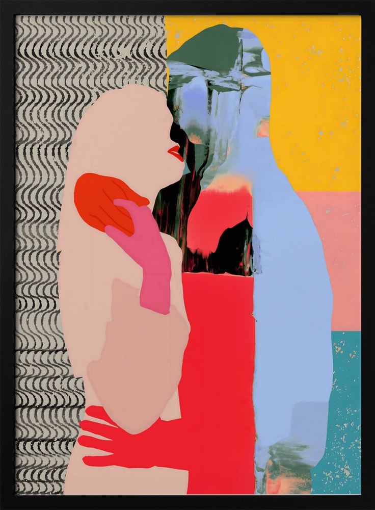 Abstract Romantic Embrace