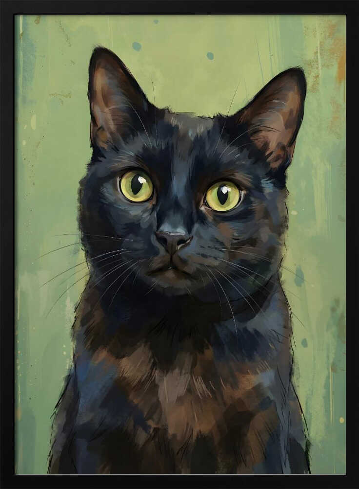 Intense Black Cat