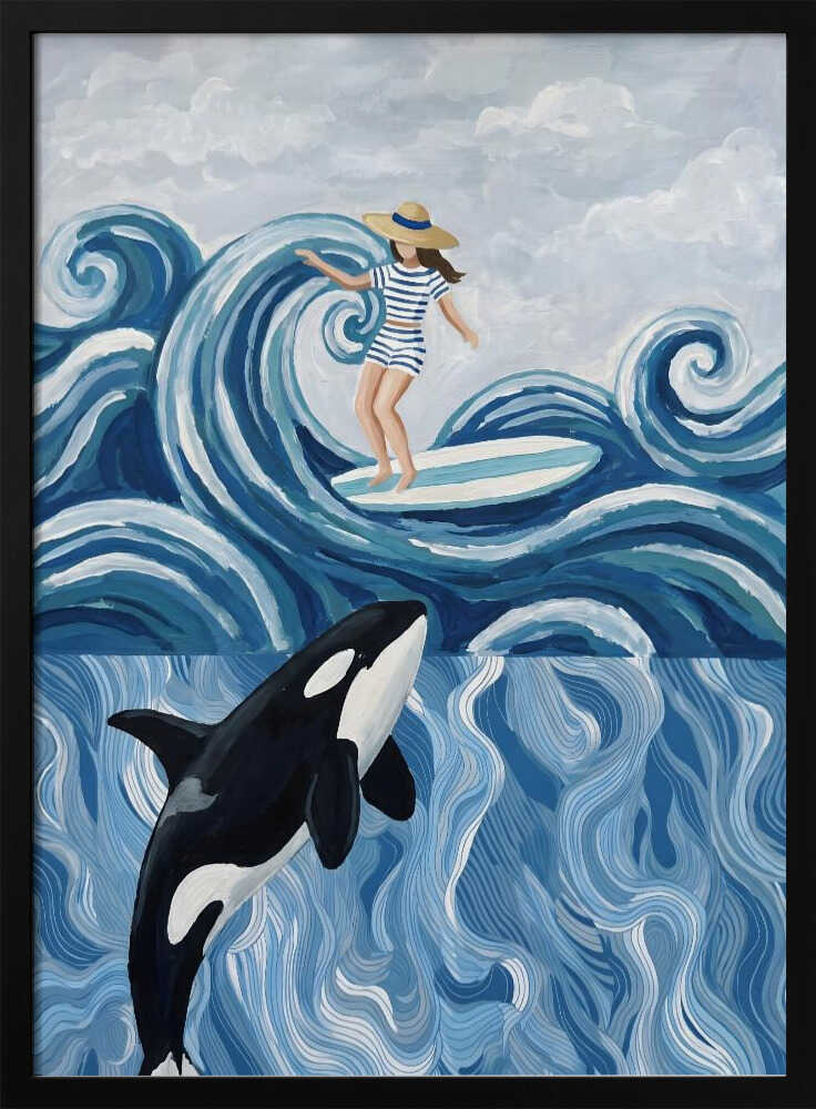 Surfer Girl and Orca