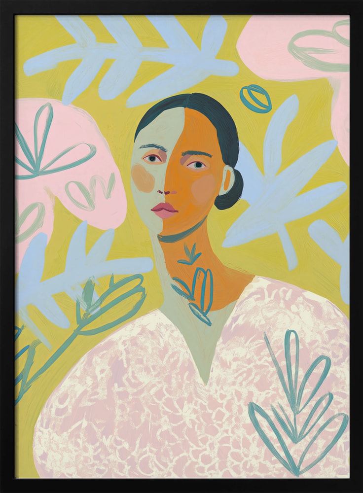 Serene Botanical Portrait