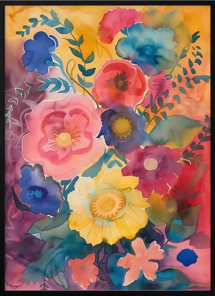 Vibrant Watercolor Bouquet