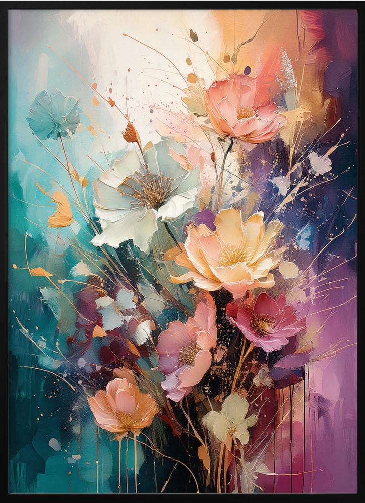 Colorful Painterly Flowers