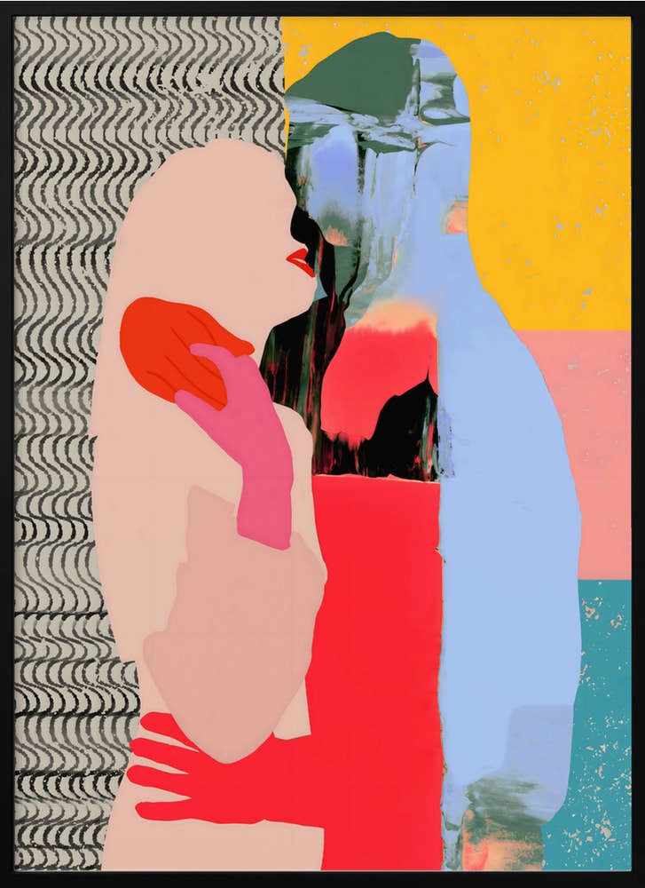 Abstract Romantic Embrace