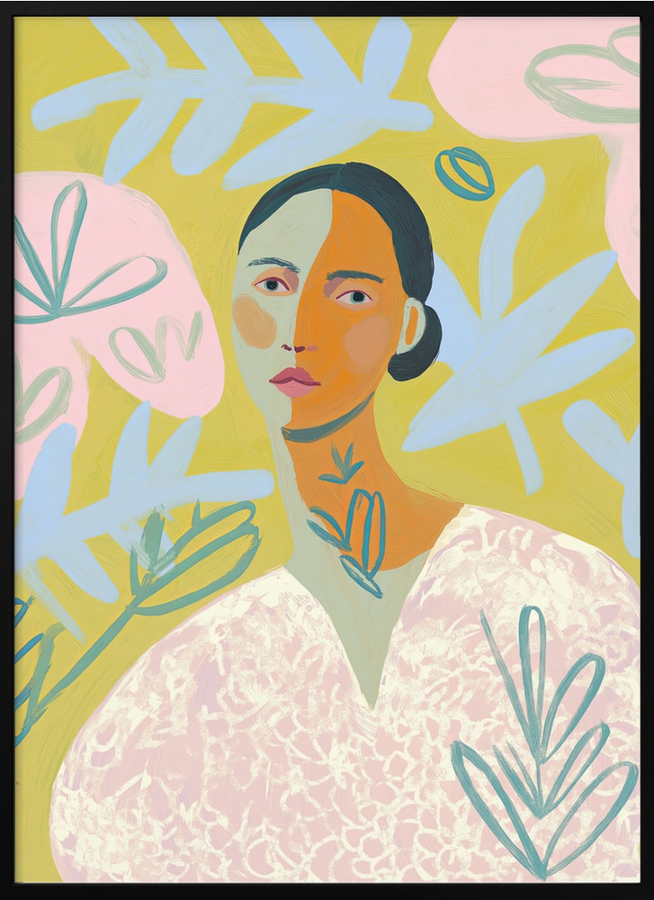 Serene Botanical Portrait