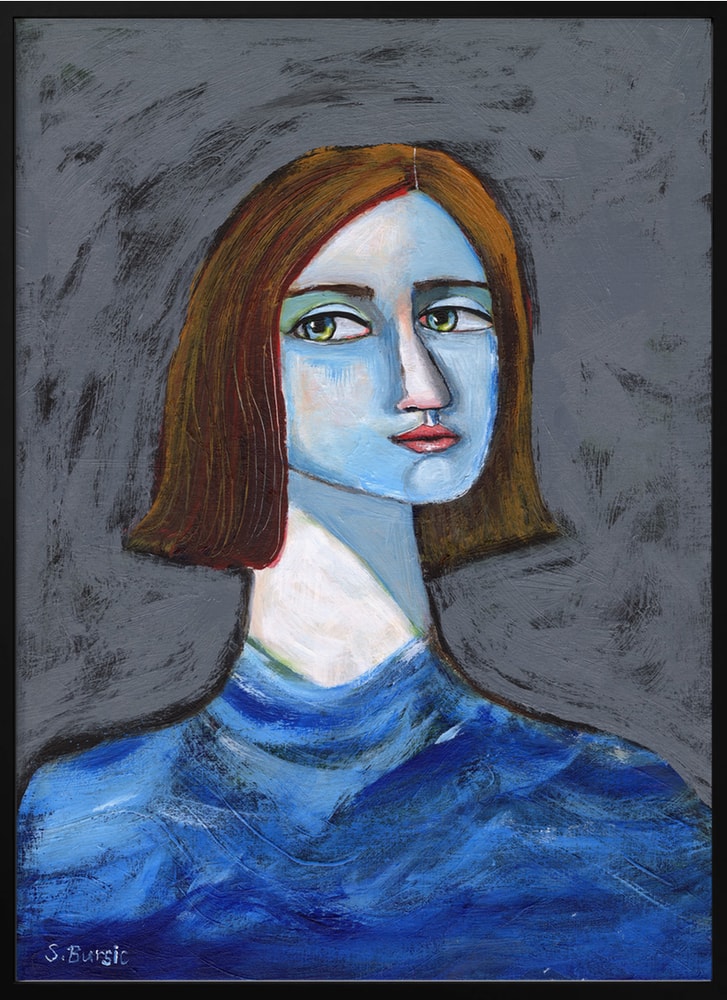 Blue Woman Portrait