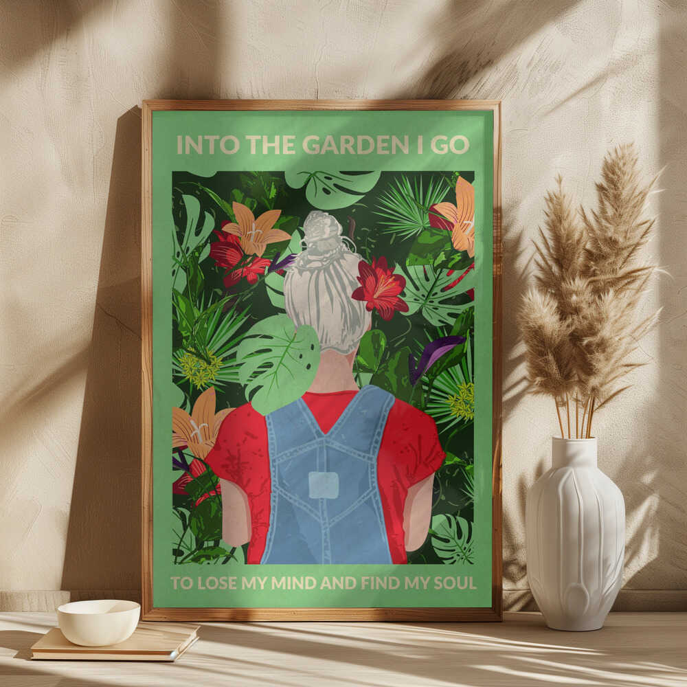 Into the Garden (grey &amp; Light Green)