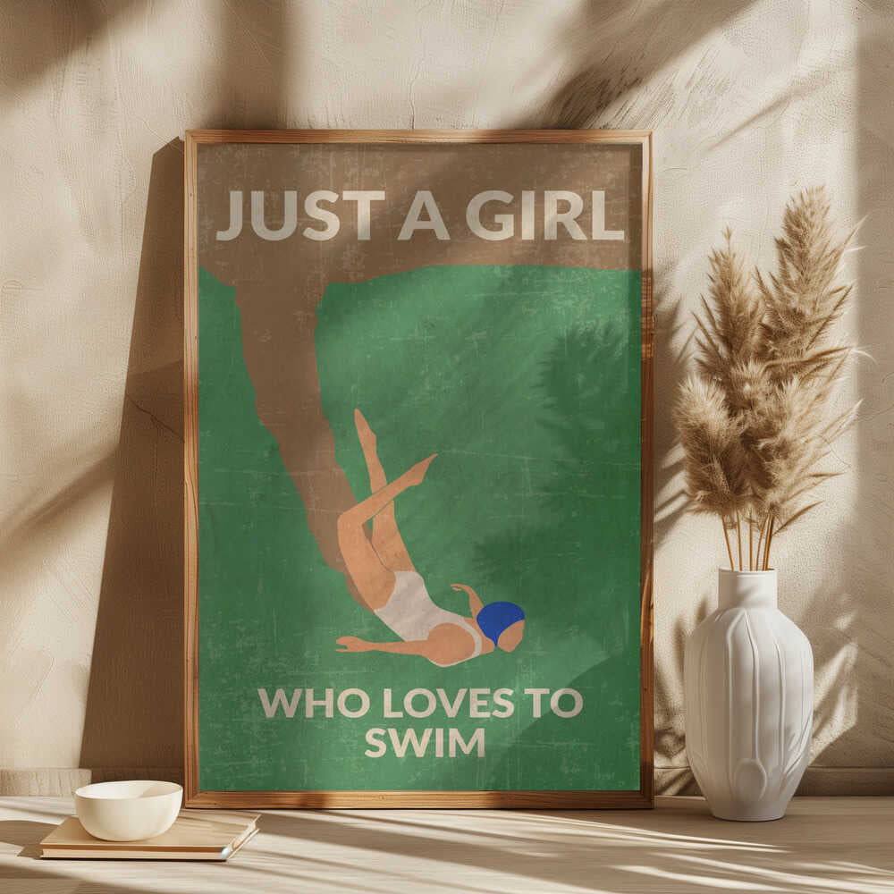Just a Girl Who Loves To Swim (green)