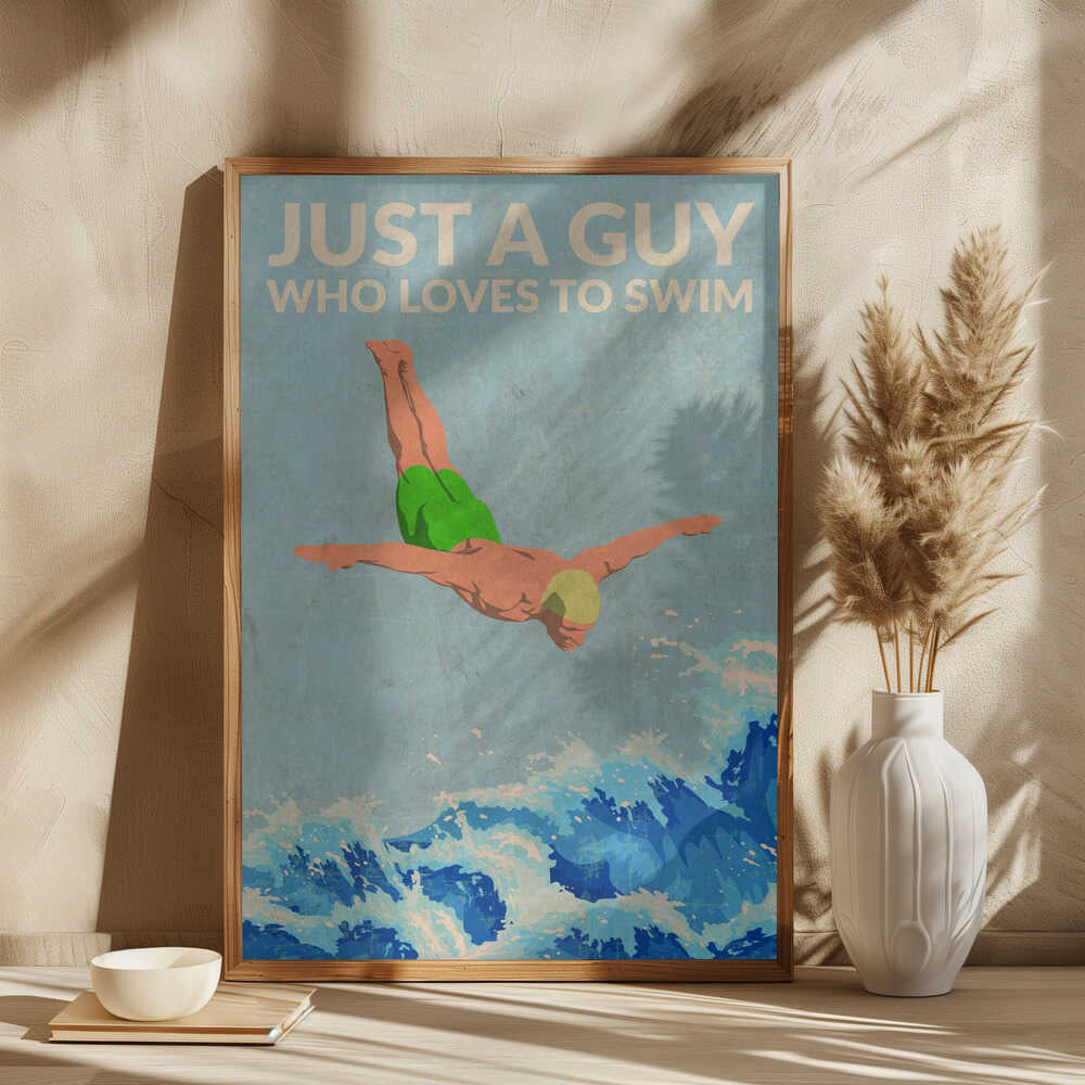 Just a Guy Who Loves To Swim (green)