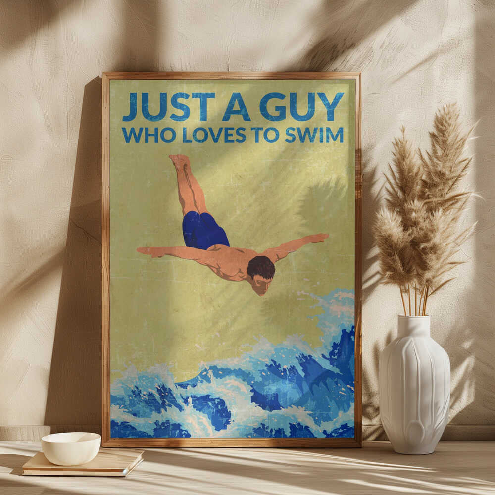 Just a Guy Who Loves To Swim (blue)